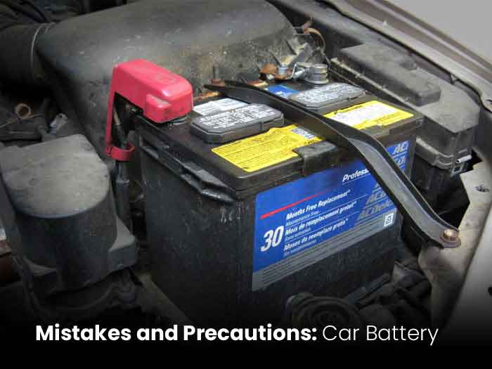 Mistakes can damage the car battery before time