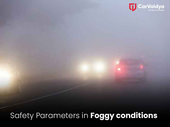 Safety parameters while driving in foggy conditions