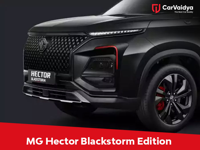 The special Blackstorm edition of the MG Hector, launched in India