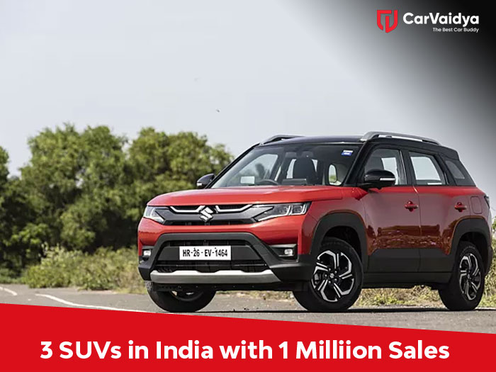 Only three SUVs in the country have crossed the sales figure of 1 million